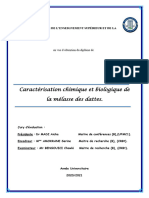 Caractérisation Chimique Et Biologique de La Mélasse Des Dattes.