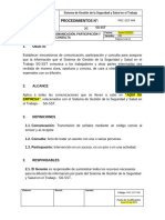 Procedimiento de Comunicación, Participación y Consulta (18424)