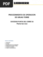 Procedimiento de Operación Grúa Torre