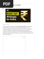 Budgetary Process in India