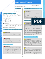 Cours Résumé Géométrie Dans L'espace