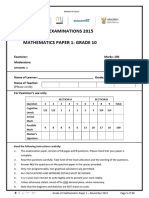 2015 IEB G10 Maths Nov Paper 1-QP