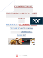 Food Booking System