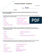 Transfer of Energy Calculations