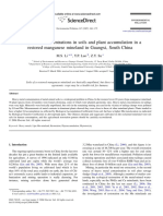 Heavy Metal Concentrations in Soils and Plant Accumulation in A