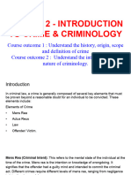 Introduction To Crime