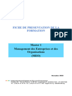 Management Des Entreprises Et Organisations - Presentation de Formation 2ie - FPL - MEO1