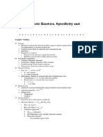 Enzymes: Their Kinetics, Specificity and Regulation: Chapter Outline