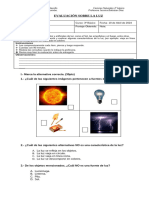 Evaluación de Ciencias 3° B.