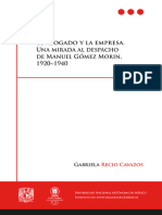 El Abogado y La Empresa. Una Mirada Al Despacho de Manuel Gómez Morin, 1920-1940