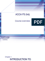 ACCA F3 (Int) : Course Overview