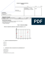 Prueba Geometría Plano Cartesiano