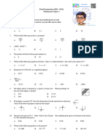 20 21 f.1 Maths Final Exam Paper 2