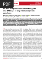 De Novo Computational RNA Modeling Into cryo-EM Maps of Large Ribonucleoprotein Complexes