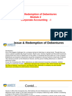 Corporate Accounting I - Module 1 - Issue - Redemption of Debentures