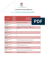 MBA Datesheet PDF