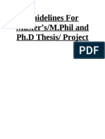 Regulations For M Phil Ms PHD