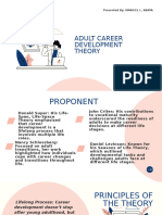 Adult Career Development Theory