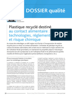 Plastique Recyclé Pour Contat Alimentaire