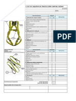 Chek List de Equipos Proteccion Contra Caidas