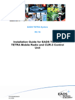 Installation Guide For EADS TMR880i TETRA Mobile Radio and CUR-3 Control Unit