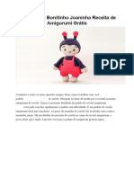 PDF Croche Bonitinho Joaninha Receita de Amigurumi Gratis