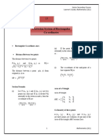 Cartesian System of Rectangular Co-Ordinates: Senior Secondary Course Learner's Guide, Mathematics