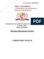 Dbms Lab Manual