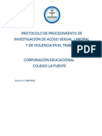 Anexo 04 Procedimiento Investigacion Acoso Laboral y Violencia Colegio La Fuente Ley Karin