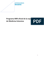 Programa Mir Oficial de La Especialidad de Medicina Intensiva