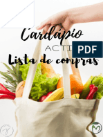 Lista de Compras - Cardápio Action