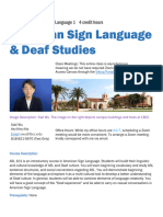 American Sign Language & Deaf Studies