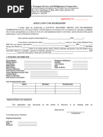 Membership Application Form V.3 (Sample)