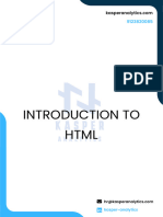 Introduction To HTML