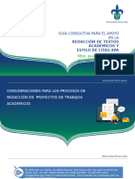 Guía Consultiva para El Apoyo en La Redacción de Textos Académicos y Estilo de Citas Apa