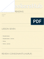 7 Shaykh Farid Dingle - Basic Arabic Reading - Lesson Seven