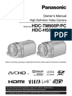 Owner's Manual Panasonic HDC-TM900/PC and HDC-HS900/PC