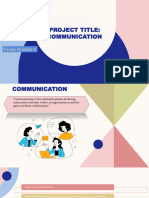 Project Title: Communication: Group Number 4