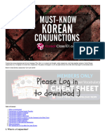 Korean Conjunctions - List of Korean Linking Words