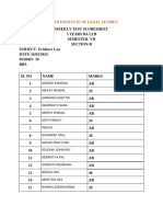 Sem Viii Bba-Bcom Scoresheet