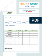 6°examen Trimestral BLOQUE1 2022 2023