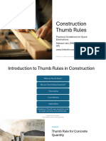 Construction Thumb Rule