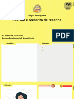 Revisão e Reescrita de Resenha: Língua Portuguesa