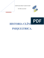 Historia Clínica Psiquiátrica.