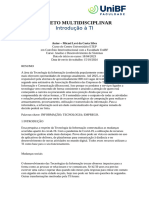 Modelo de Projeto Multidisciplinar