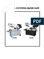 8" Metal Cutting Band Saw: Instruction Manual