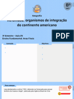 Retomada: Organismos de Integração Do Continente Americano: Geografia