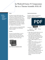 Using The Watlow® Series 93 Temperature Controller in A Thermo Scientific SOLA II System