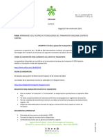 Circular Apoyo de Transporte III CONVOCATORIA