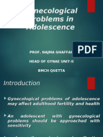 Gynecological Problems in Adolescence Final